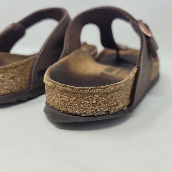 Birkenstock Sandal Women EU35 US4 Gizeh Brown Birko Flor Comfort Slides Thong - Picture 11 of 11